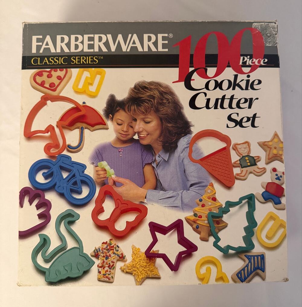 Farberware Classic Series 100 Piece Cookie Cutter Set Letters Numbers Holiday